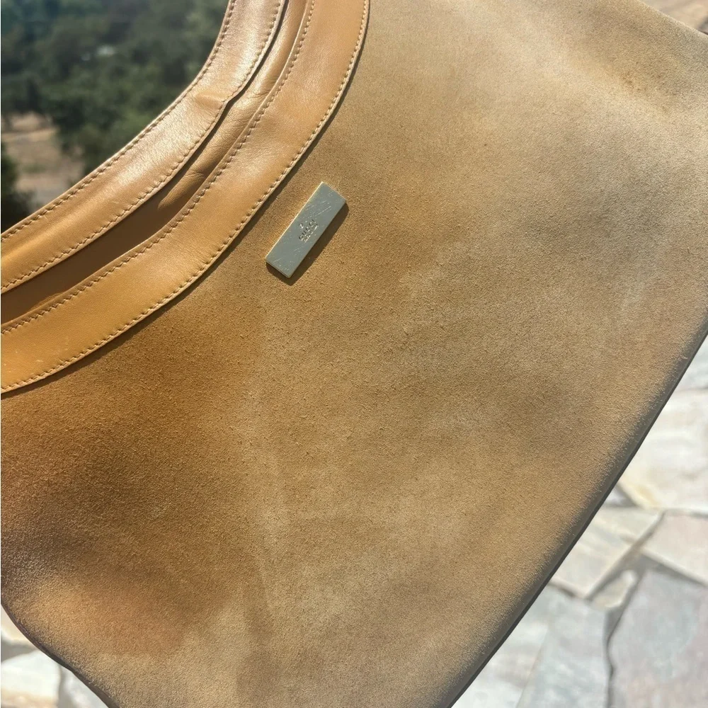 Gucci Brown Bamboo Handle Hobo Bag